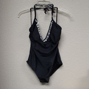 New Carabella Black 1pc swimsuit with jewels